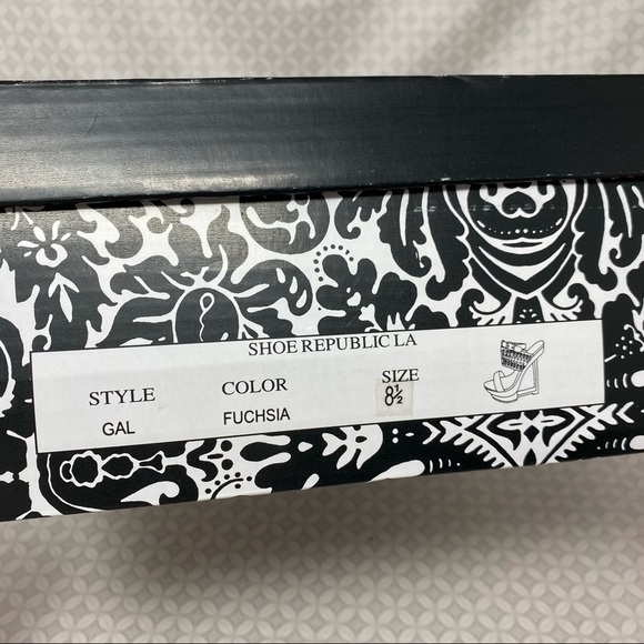 Shoe republic LA GAL pink gold platform heels - Picture 15 of 15